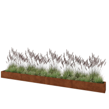 Cortenstaal plantenbak XXL - Rechthoek - 480 x 30 x 30 cm - Zonder bodemplaat