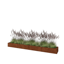 Cortenstaal plantenbak XXL - Rechthoek - 400 x 50 x 30 cm - Zonder bodemplaat