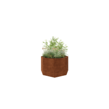 Cortenstaal plantenbak - Achthoek - 144,9 x 144,9 x 80 cm - Zonder bodemplaat