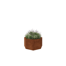 Cortenstaal plantenbak - Achthoek - 120,7 x 120,7 x 60 cm - Zonder bodemplaat