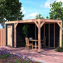 Douglas Tuinhuis Zwart Zweeds Rabat – 550x250 cm A-Sym/1 – Ruim en Modern