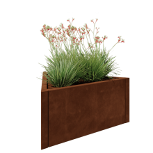 Cortenstaal plantenbak - Driehoek gelijkzijdig - 90,6 x 78,3 x 40 cm - Zonder bodemplaat