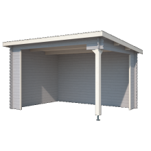 Overkapping Lara 380x275 cm Platinumgrey-Wit – Ruime en Stijlvolle Buitenbeleving