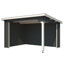 Overkapping Lara 380x275 cm Carbongrey-Wit – Ruime en Stijlvolle Buitenbeleving