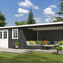 Tuinhuis Aida 760x275 cm Carbongrey-Wit – Perfect voor uw tuin