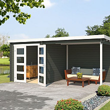 Tuinhuis Helena 472x230 cm Greengrey-Wit van Noord-Europees Vuren