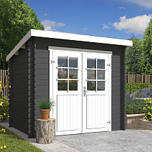 Tuinhuis Indi 230x175 cm Carbongrey-Wit van Noord-Europees Vuren