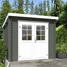 Tuinhuis Indi 230x230 cm Greengrey-Wit van Noord-Europees Vuren