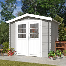 Tuinhuis Ingo 230x175 cm Platinumgrey-Wit van Noord-Europees Vuren