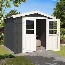 Tuinhuis Ingo 230x230 cm Carbongrey-Wit van Noord-Europees Vuren