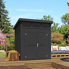 Tuinhuis Kibo 1 200x200 cm Carbongrey van Noord-Europees Vuren