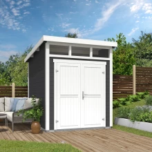 Tuinhuis Kibo 2 200x250 cm Greengrey-Wit van Noord-Europees Vuren