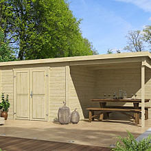 Tuinhuis Kjeld 550x250 cm onbehandeld noordeuropees vuren