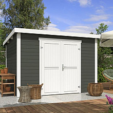 Tuinhuis Lotta 300x250 cm Greengrey-wit noordeuropees vuren