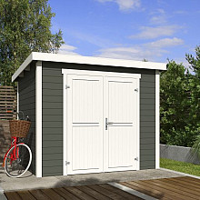 Tuinhuis Mila 250x200 cm Greengrey-wit noordeuropees vuren