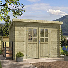 Tuinhuis Nadia 275x175 cm Olijfgroen Geïmpregneerd noordeuropees vuren