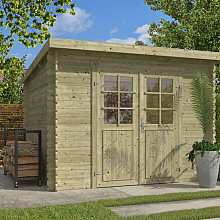 Tuinhuis Nadia 275x230 cm Olijfgroen Geïmpregneerd noordeuropees vuren