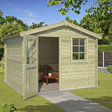 Tuinhuis Nina 275x275 cm Olijfgroen Geïmpregneerd noordeuropees vuren