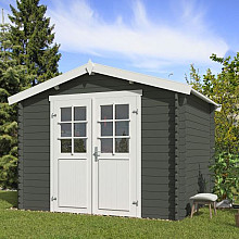 Tuinhuis Norah 275x230 cm Greengrey-Wit noordeuropees vuren