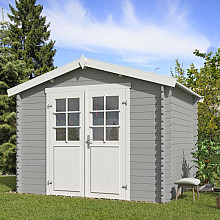 Tuinhuis Norah 275x230 cm Platinumgrey-Wit noordeuropees vuren