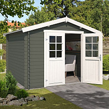 Tuinhuis Norah 275x275 cm Greengrey-Wit noordeuropees vuren