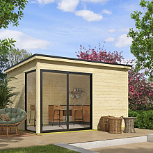 Tuinhuis Olivia 385x295 cm onbehandeld noordeuropees vuren