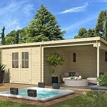 Tuinhuis Orlando 581x292 cm onbehandeld noordeuropees vuren