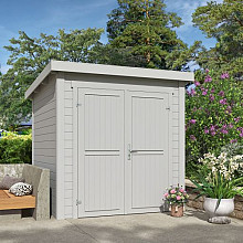 Tuinhuis Sara 200x200 cm in de kleur Platinumgrey