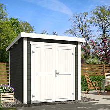 Tuinhuis Sara 200x250 cm in de kleurstelling Greengrey-wit