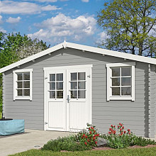 Tuinhuis Udo 480x300 cm in de kleurstelling Platinumgrey-Wit