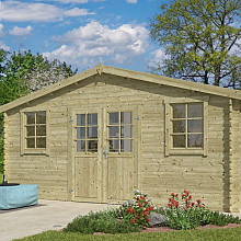 Tuinhuis Udo 480x300 cm in de kleur Olijfgroen geïmpregneerd