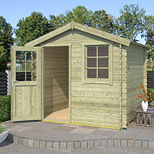 Tuinhuis Wels 2 230x230 cm Olijfgroen geïmpregneerd Noord-Europees vuren