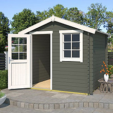 Tuinhuis Wels 2 230x230 cm in de kleurstelling Greengrey-wit