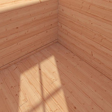 Vloerpakket Tuinhuis 4 x 3 m² met 2 extra balken onbehandeld Noord-Europees vuren