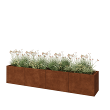 Cortenstaal plantenbak XXL - Rechthoek - 320 x 50 x 60 cm - Met bodemplaat