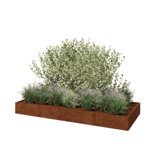 Cortenstaal plantenbak XXL - Rechthoek - 320 x 120 x 30 cm - Zonder bodemplaat