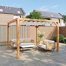 Red Class Wood Pergola 324 x 324 cm