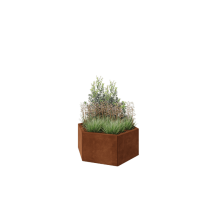 Cortenstaal plantenbak - Zeshoek - 99,3 x 86,6 x 40 cm - Zonder bodemplaat