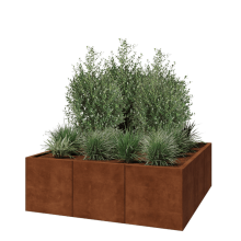 Cortenstaal plantenbak XXL - Vierkant - 150 x 150 x 50 cm - Zonder bodemplaat
