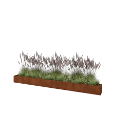 Cortenstaal plantenbak XXL - Rechthoek - 400 x 30 x 30 cm - Zonder bodemplaat