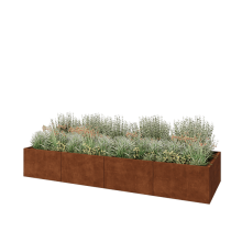 Cortenstaal plantenbak XXL - Rechthoek - 400 x 120 x 60 cm - Zonder bodemplaat