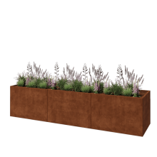Cortenstaal plantenbak XXL - Rechthoek - 360 x 80 x 80 cm - Zonder bodemplaat