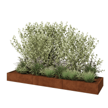 Cortenstaal plantenbak XXL - Rechthoek - 360 x 80 x 30 cm - Zonder bodemplaat