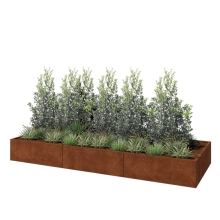 Cortenstaal plantenbak XXL - Rechthoek - 360 x 120 x 40 cm - Zonder bodemplaat