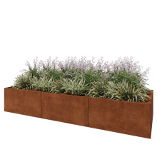 Cortenstaal plantenbak XXL - Rechthoek - 300 x 100 x 50 cm - Zonder bodemplaat