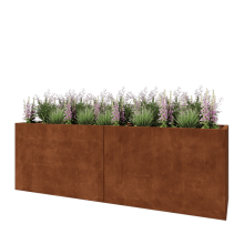 Cortenstaal plantenbak XXL - Rechthoek - 240 x 60 x 80 cm - Zonder bodemplaat