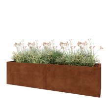Cortenstaal plantenbak XXL - Rechthoek - 240 x 60 x 60 cm - Zonder bodemplaat