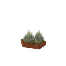 Cortenstaal plantenbak - Zeshoek - 239,3 x 207,8 x 30 cm - Zonder bodemplaat