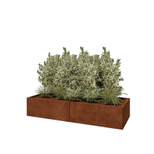 Cortenstaal plantenbak XXL - Rechthoek - 160 x 60 x 30 cm - Zonder bodemplaat