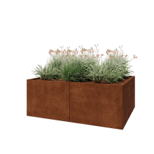 Cortenstaal plantenbak XXL - Rechthoek - 160 x 120 x 60 cm - Met bodemplaat